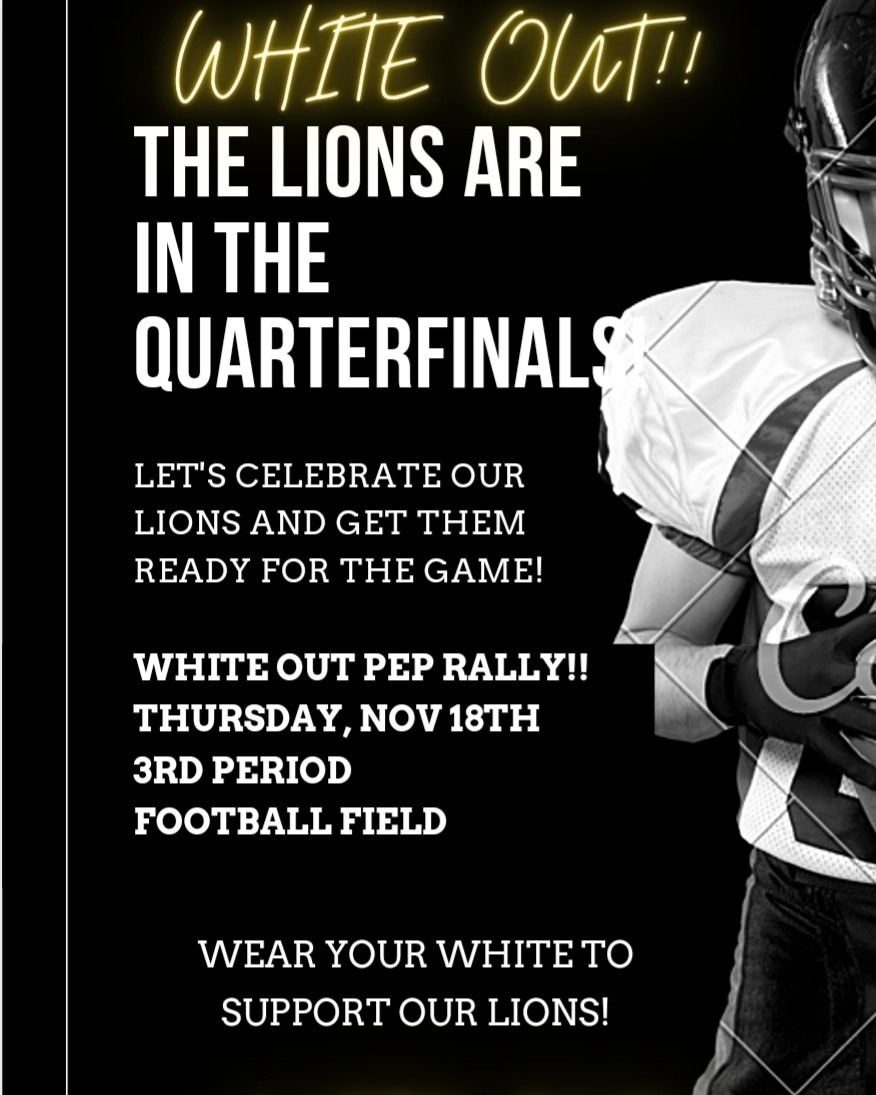 Don't forget to wear your white tomorrow!! <a href="/LargoLions2023/">LargoLions2023</a> <a href="/lhs2k22/">LargoHS2k22</a>