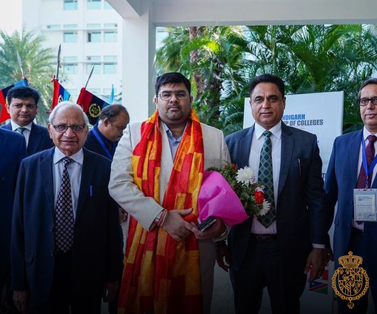 theDORinIN's tweet photo. I had the distinct pleasure to represent @DucdeRoyan at the @cgcjhanjeri , with diplomats from various embassies. 
Affordable education and exchange is the hallmark of today’s nascent entrepreneurship https://t.co/rAdKaK7TXj