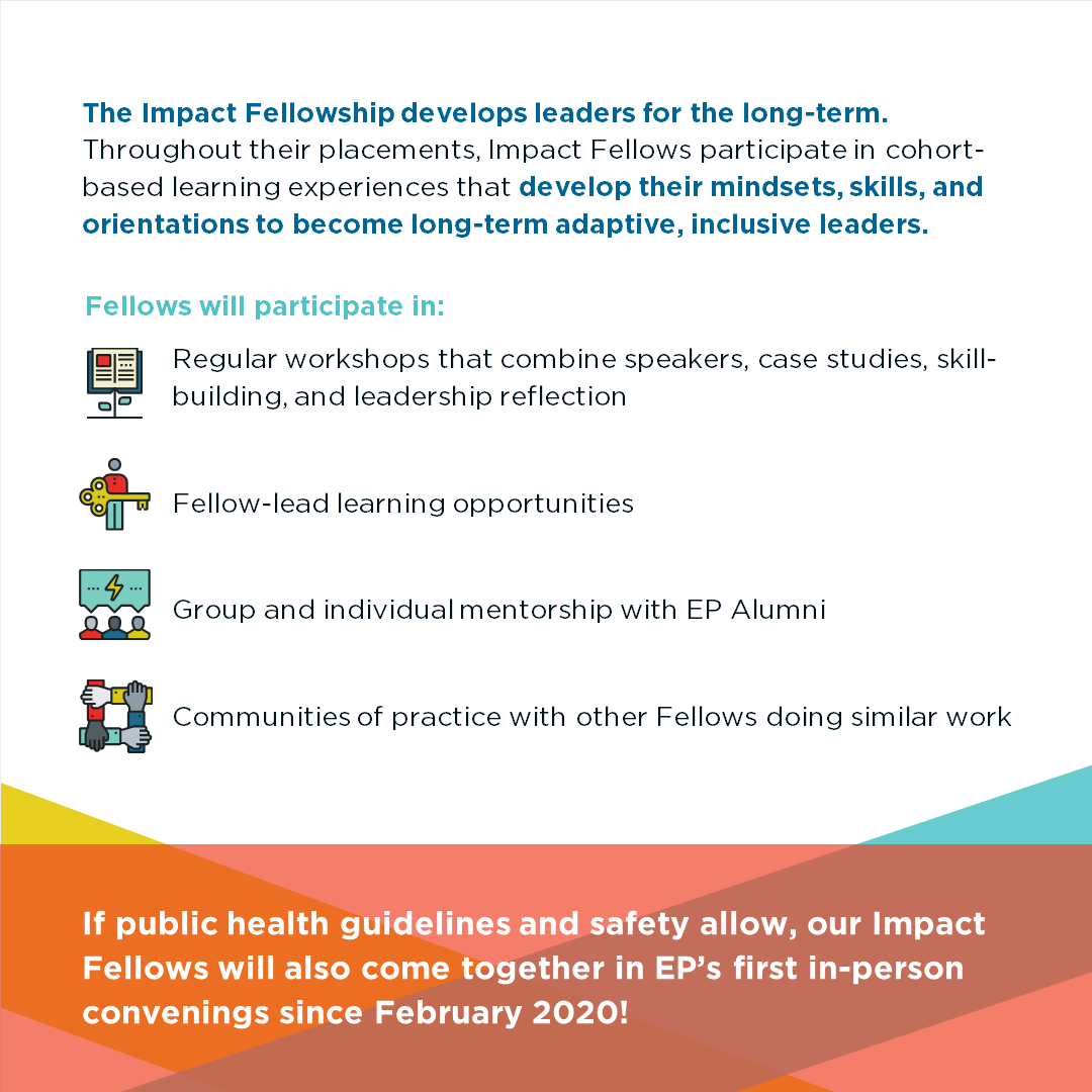 edpioneers's tweet photo. Meet our new EP Fellows! Proudly announcing our 2021-2022 Impact Fellowship cohort: 49 rising leaders who are serving orgs that reach 2.5M+ students. #WeAreEP Read more: https://t.co/cASEreqY5X https://t.co/jRDBKzlEEi