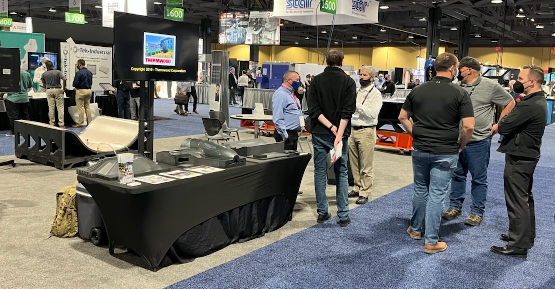 thermwood's tweet photo. Day 2 of @WESTEConline! Stop by #Thermwood booth #1445 and see several large #3Dprinted #composite tooling examples in person during @AeroDefMfg and WESTEC in Thermwood booth #1445!
#LSAM #addditivemanufacturing #3dprint #LFAM #additive #aerodef https://t.co/TlYpnkHpRs
