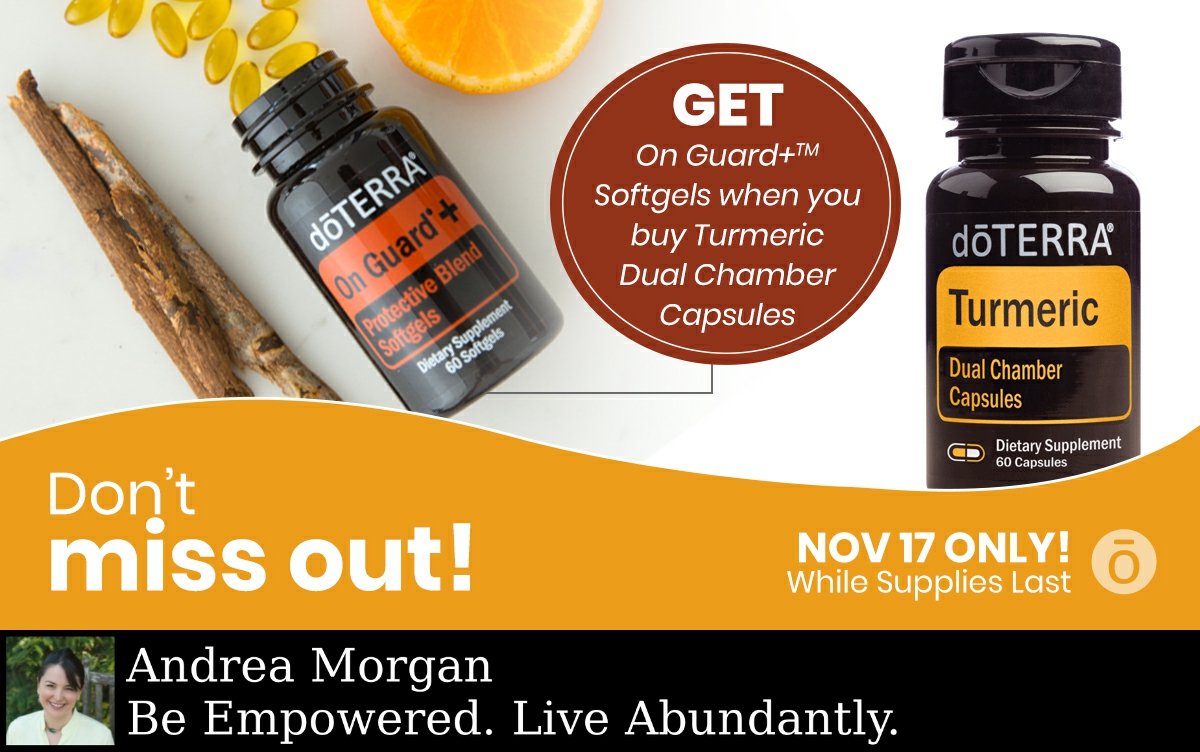 When you BUY Turmeric Dual Chamber Capsules GET dōTERRA On Guard+TM Softgels FREE! Buy now here: doterra.com/US/en/site/and…