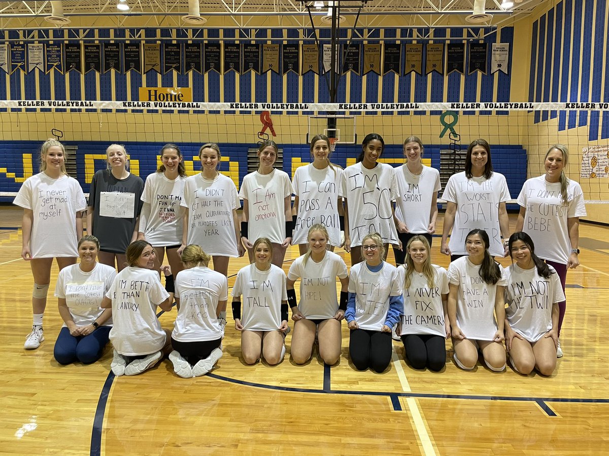 White Lies Themed Last Practice at KHS! #statebound <a href="/KellerHSVball/">Keller Indian Volleyball</a>