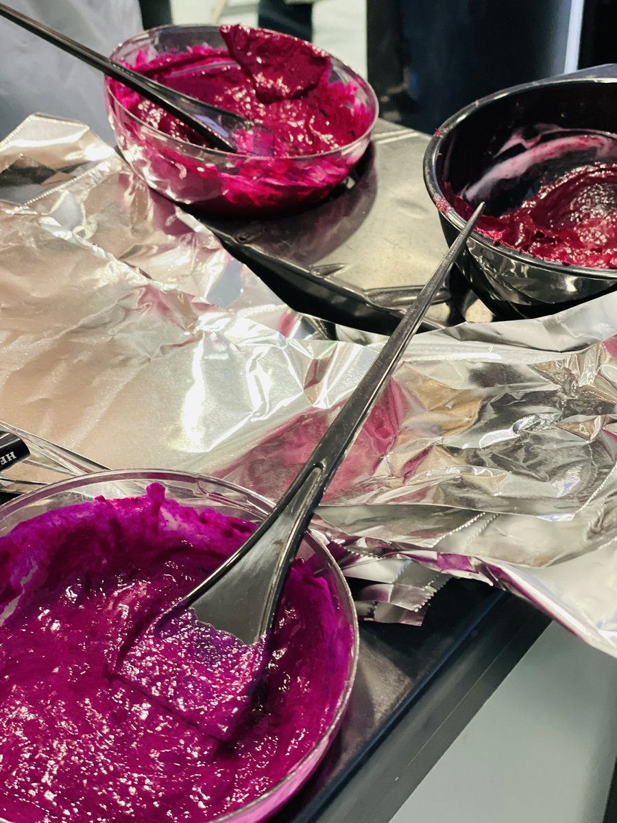 annepickering's tweet photo. A colour session this morning working creatively, professionally and timely. #hairdressing.#work ready #creativecolour @CheshireCollSW https://t.co/4piT0hWwCX