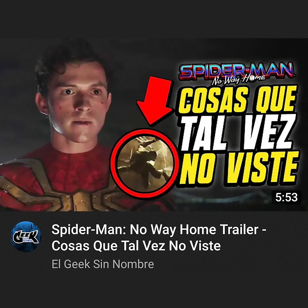 ElGeekSinNombre's tweet photo. ¡Nuevo vídeo! 🕸️

COSAS que TAL VEZ NO VISTE en el tráiler de #SpiderManNoWayHome

Les traigo un análisis del tráiler con detalles interesantes, referencias y secretos ocultos, sin hablar de filtraciones ni nada de eso. Espero que les guste. ✨

👉 https://t.co/ZHcRHoOPer 👈 https://t.co/9hMRcVNa2G