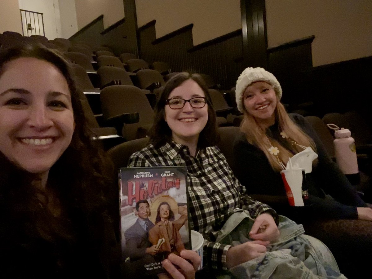Get you some friends who’ll reserve an entire theater just so you can watch HOLIDAY together ❤️❤️❤️ <a href="/kategabrielle/">Kate Gabrielle</a> <a href="/weemahony/">Julia Mahony</a> <a href="/PrincetonGarden/">Garden Theatre</a>