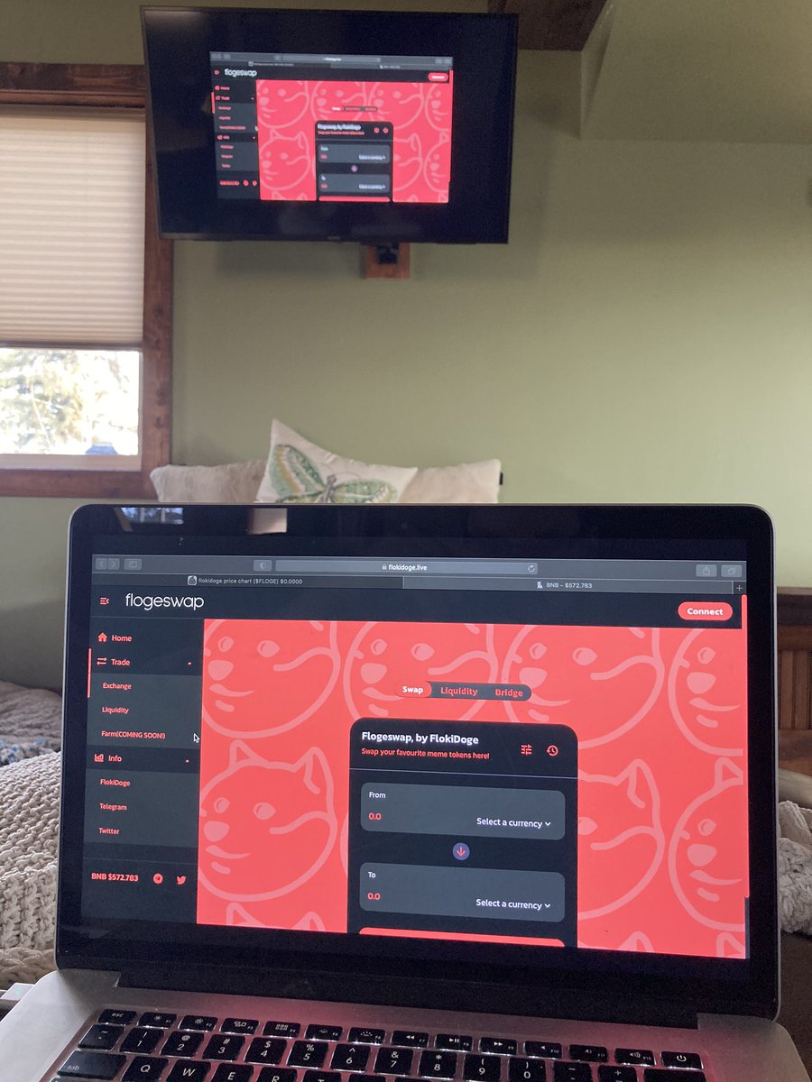 KINGzCALLZ's tweet photo. #Flogeswap just released !! This is going to be a #PCS killer .

Will eventually be a combination of poocoin and pancake with added features . 

Come join us @FlokiDoge_ 

Only 3 days old

https://t.co/2aw8h9POv8

#Bsc #BNB #BSCGems #Tesla #ELON @elonmusk #FLOKI #FlokiDoge #swap https://t.co/Iv5TsLSvUU