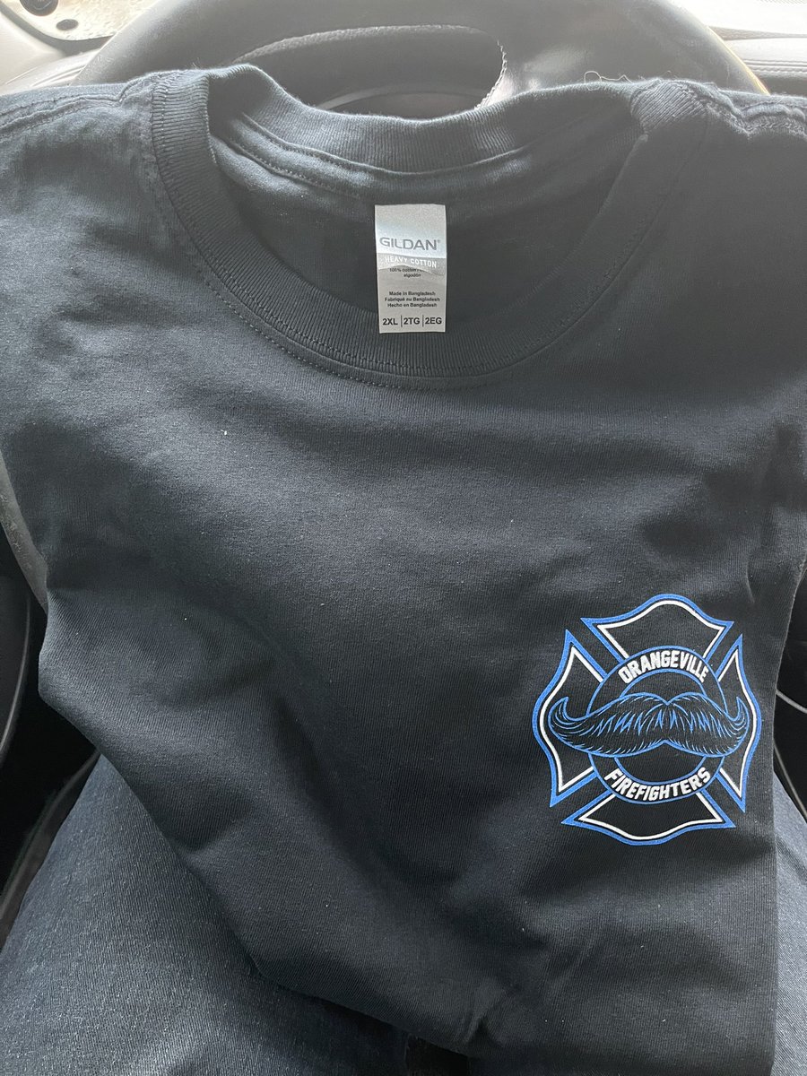 PhotoMediaGuy's tweet image. $20 for a quality t-shirt while also supporting men’s health? Heck yes! Order yours today from @OrangevilleFire: forms.gle/e4FtNQEUJhfCht… #movember