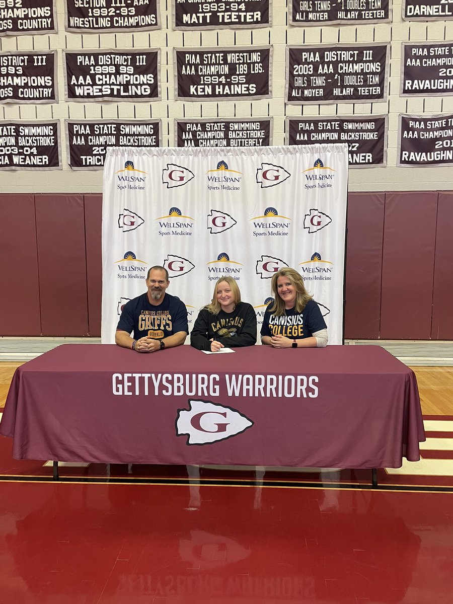 gburgswim's tweet photo. Congratulations to Hannah Brainard for signing to Canisius College in Buffalo to continue her D1 swimming career with the Griffs! Best of luck to you Hannah!!❤️🥇🏊‍♀️ https://t.co/wZ89jjQmbU