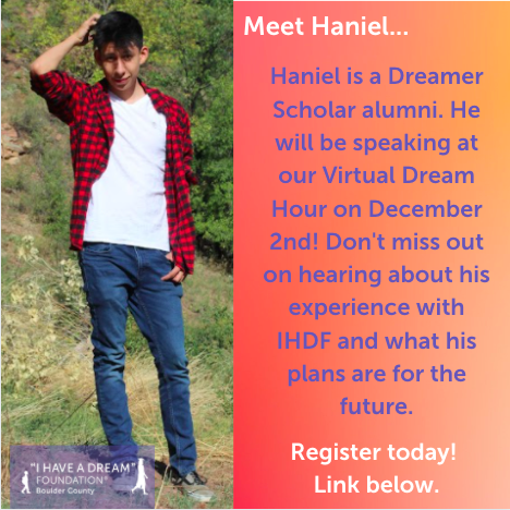 Have you registered for our Virtual Dream Hour?! It's not too late! Sign up today and meet some amazing alumni, like Haniel. Register here: bit.ly/3Fn7164