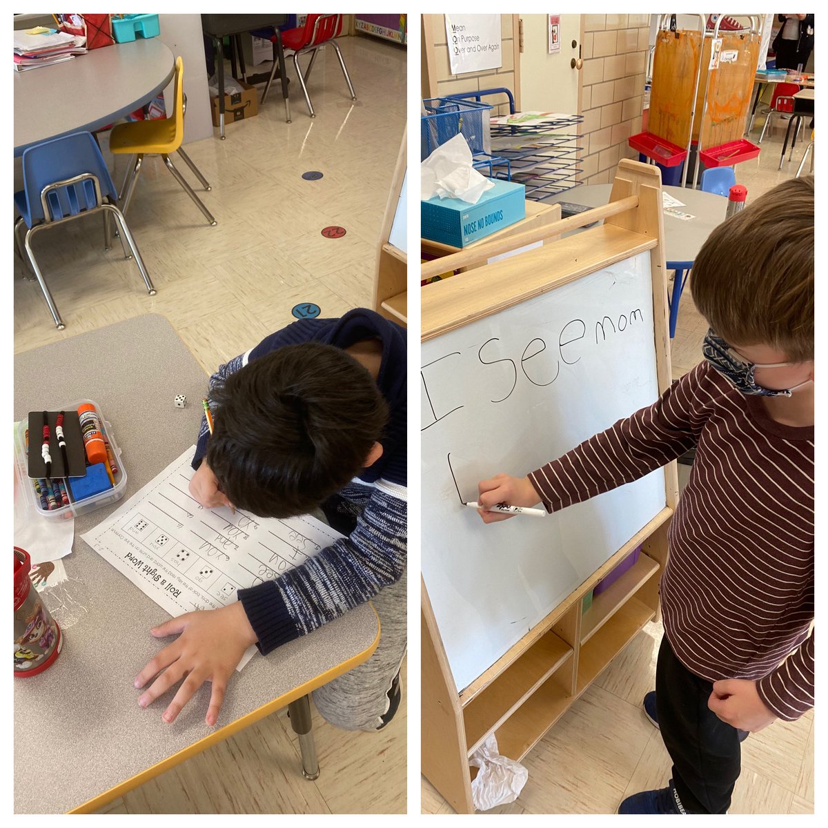 CarneysKinders's tweet photo. We ♥️ center time! After our Must Do work, #kindergarten Ss choose independent centers to work in while small groups are pulled. Playdough, puzzles, word work, letters and sounds, construction and more! @missyfanshaw @RodgersForgeES #bcpsAEW #rfesAEW https://t.co/nnite7zsEE