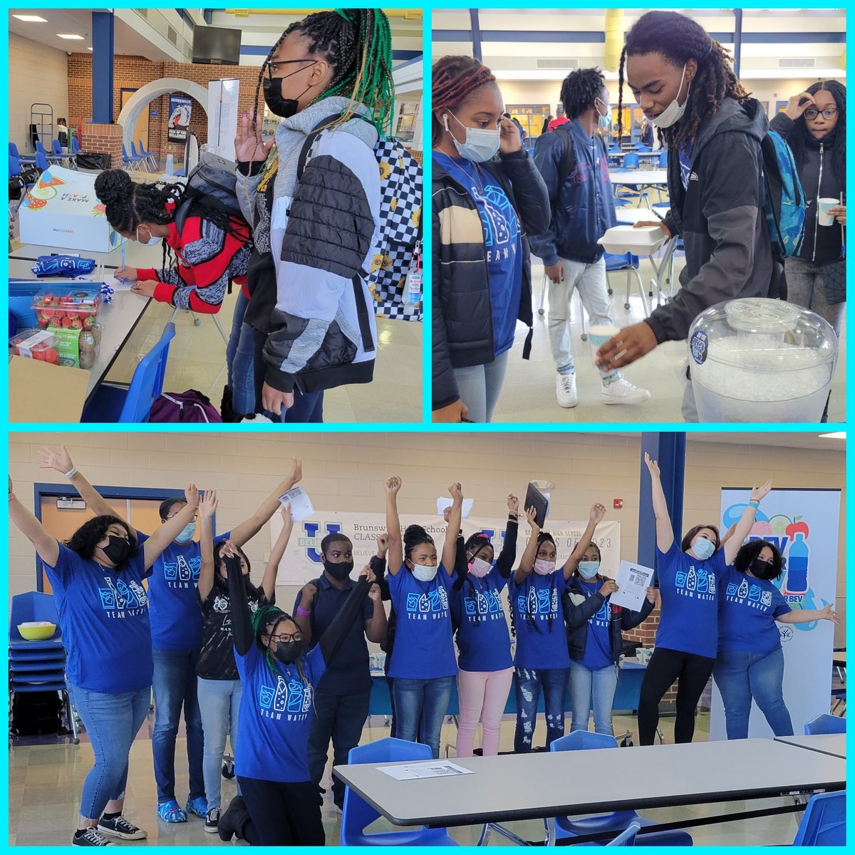 Kimberl96516855's tweet photo. Rev Your Bev @BHSBulldogsbcps was a huge success!  Students &amp; staff came by during lunch &amp; tried our flavored water combinations, won prizes, &amp; learned how simple it is to make healthier lifestyle choices. Thank you @ystreetva for making this possible 💦 https://t.co/0BawR9mBCR