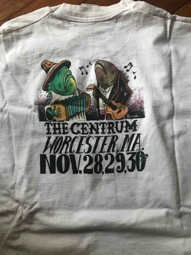 QueenCityJamz's tweet photo. @pollockprints And one date specific one for Worcester w/Pollock-looking figures on it. Want to see if there's more of these for the multi-nite shows like Denver. #fall97 https://t.co/VzDTullA5x