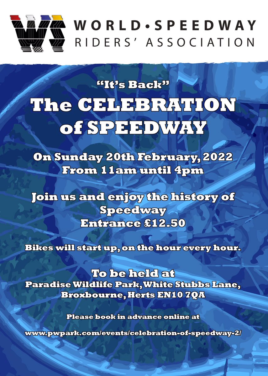 Celebration of Speedway on Sunday 20th February 2022