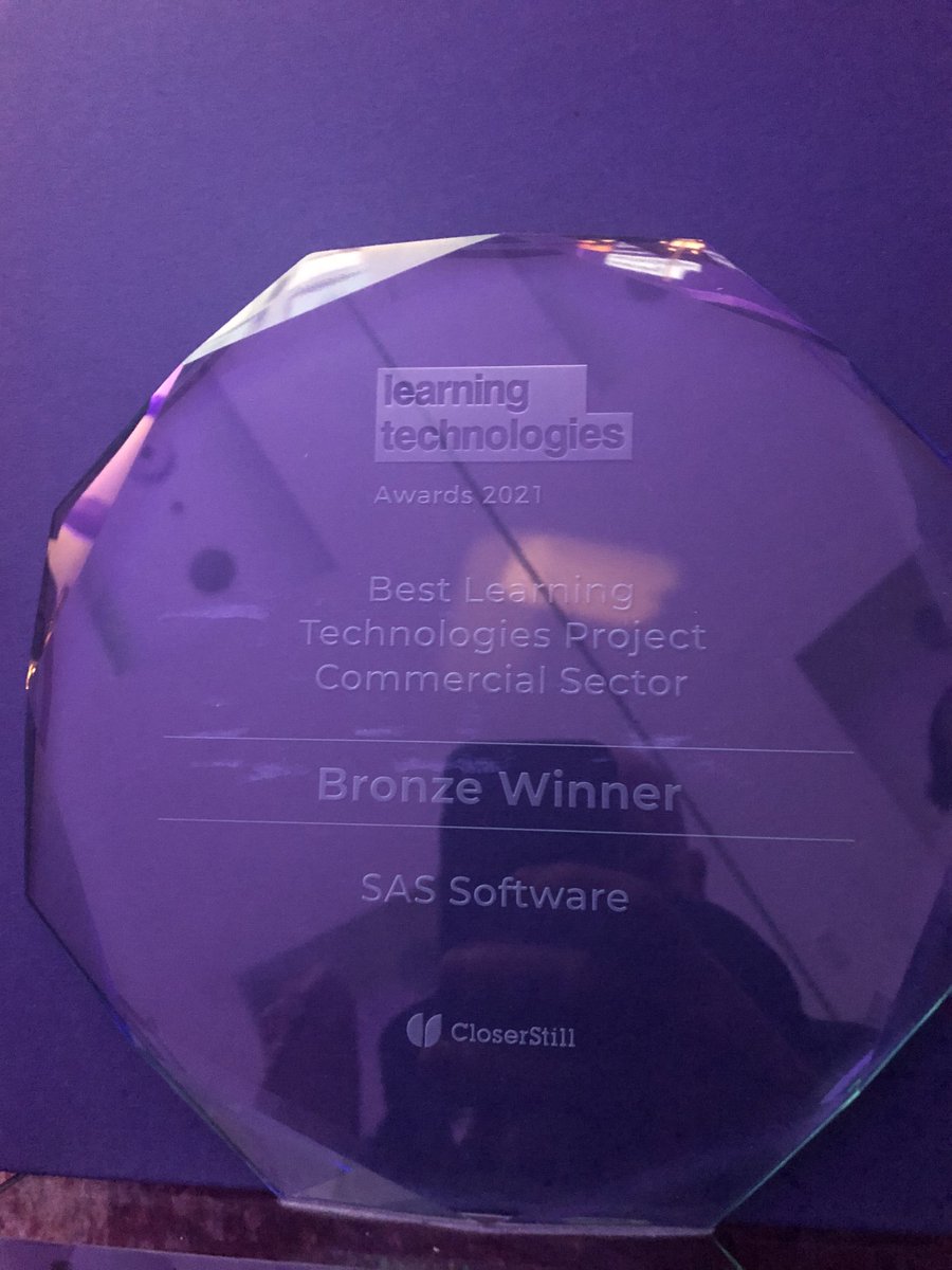davidsmith4324's tweet image. The free e-learning SAS STEP Programme claims bronze in the Learning Technologies Awards. #Data Skills #sasstep