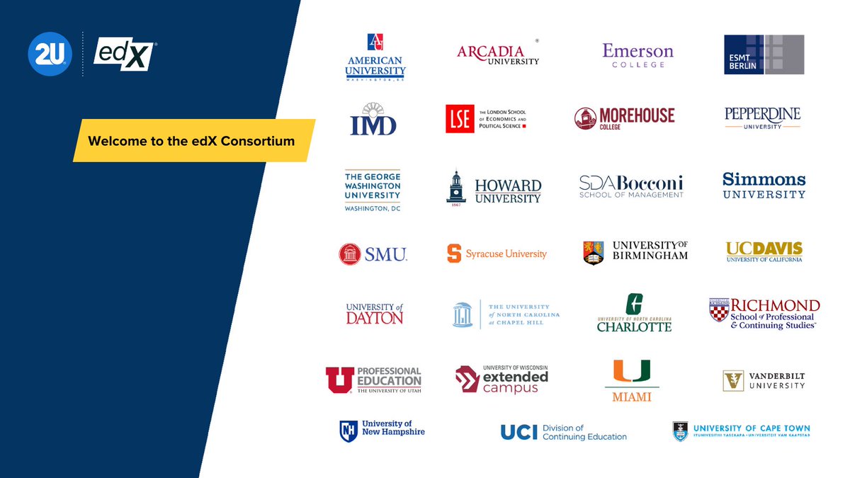 The world needs more high-quality, affordable online learning. It’s why I’m delighted to welcome 27 of 2U’s university partners to the <a href="/edXonline/">edX</a> Consortium, a network of institutions committed to expanding access to the world’s best education through free and open courses.