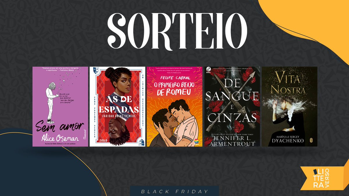 litteraverso's tweet photo. ⚡️ SORTEIO ⚡️

Quer concorrer a um dos livros abaixo? Basta:

✨ Seguir @litteraverso 
✨ Dar RT, sem citar, neste tweet

Boa sorte! Resultado dia 24/11 https://t.co/QLSxzc5PVP