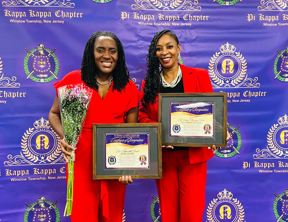 SJAC_DST's tweet photo. Congratulations to two of our sorors for receiving the Pi Kappa Kappa Achievement Award. Soror Thurston-Kiett (SJAC) received Educator of the Year and Soror Bird (NJGAC) received the Hero Award.
#DeltaEducators #DeltaSigmaTheta https://t.co/I8y7HsyxAX