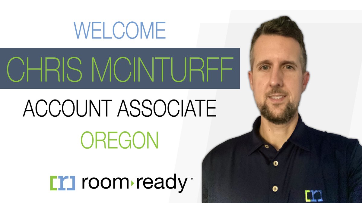 room_ready's tweet photo. Please join us in welcoming Chris Mcinturff to the team! πChris joins us as an Account Associate and will be based in Oregon. He has extensive experience with customer service, logistics, and event planning! We are excited to have him on board!
#AVtweeps #RoomReady #NewHire https://t.co/BHXDxbRbuL