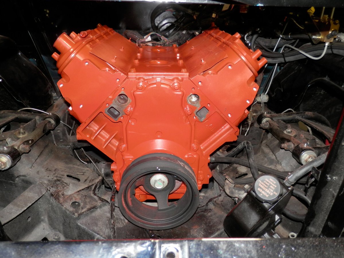 texomaclassics's tweet photo. 1955 Chevrolet Bel Air - The newly painted LS3 engine has been reinstalled in the engine bay. 
#1955Chevrolet #1955BelAir #1955ChevroletBelAir #NewLS3 #LS3Engine #NewLS3Engine #PaintedNewLS3 #PaintedEngine #ChevroletOrange #InstalledNewLS3Engine #InstalledLS3 #OldCarsNew https://t.co/G0qu2XSmwk