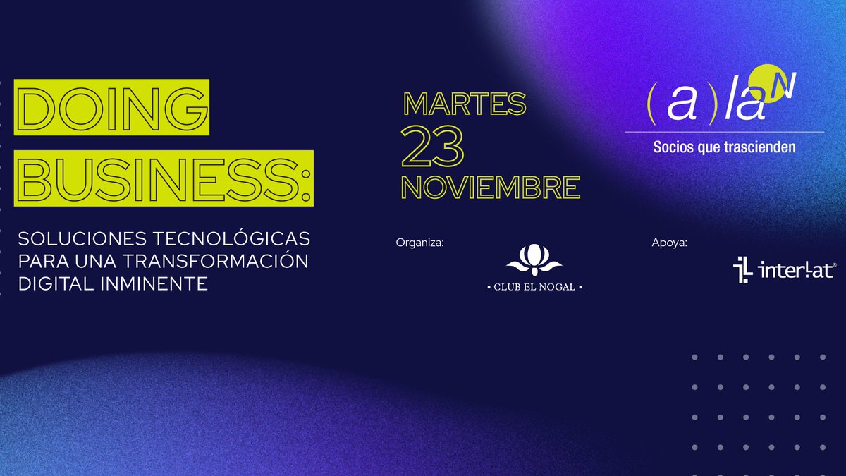 NETclubelnogal's tweet photo. A la N – Doing business. Al asistir a nuestro nuevo evento este 23 de noviembre, usted y sus invitados obtendrán una certificación académica digital. Evento presencial y virtual para socios e invitados. Regístrese aquí sin costo: https://t.co/Od8AYvQjpI https://t.co/hi31bgoypL