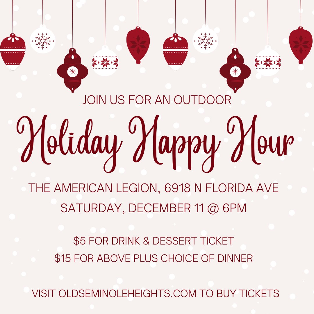 OSH_Assoc's tweet photo. Join us Saturday, December 11 at 6pm at the American Legion. Drink and mingle for $5. Or for $15 enjoy dinner with 5 stellar options by in-house Chef Tony Macaroni.

Order cutoff is Sunday, December 5th at 8pm. Tickets are available at https://t.co/Ef2U8jaNjK. https://t.co/z3bWziba6C