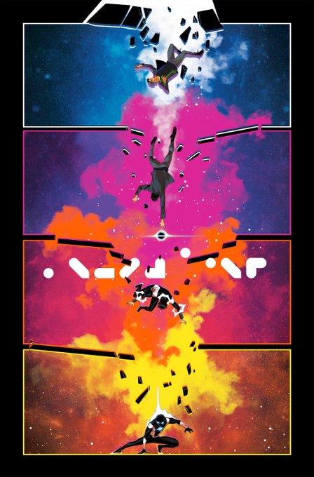 BlackMarketNAR's tweet photo. Next Wednesday, we go radiant. 
Here’s a sneak peek of the special black light edition of RADIANT BLACK #10 under normal lighting on the left and under the black light on the right! https://t.co/xqgFOKIi0k