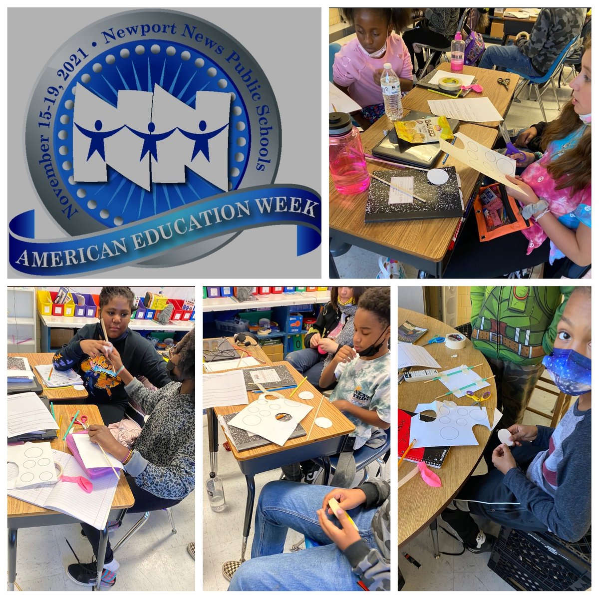 HidenwoodNews's tweet photo. Force and Motion at work in Mr. Woodard's 5th grade classroom! #STEMNNPS #AEW2021 #NNPSProud https://t.co/CUtSbmqWBF