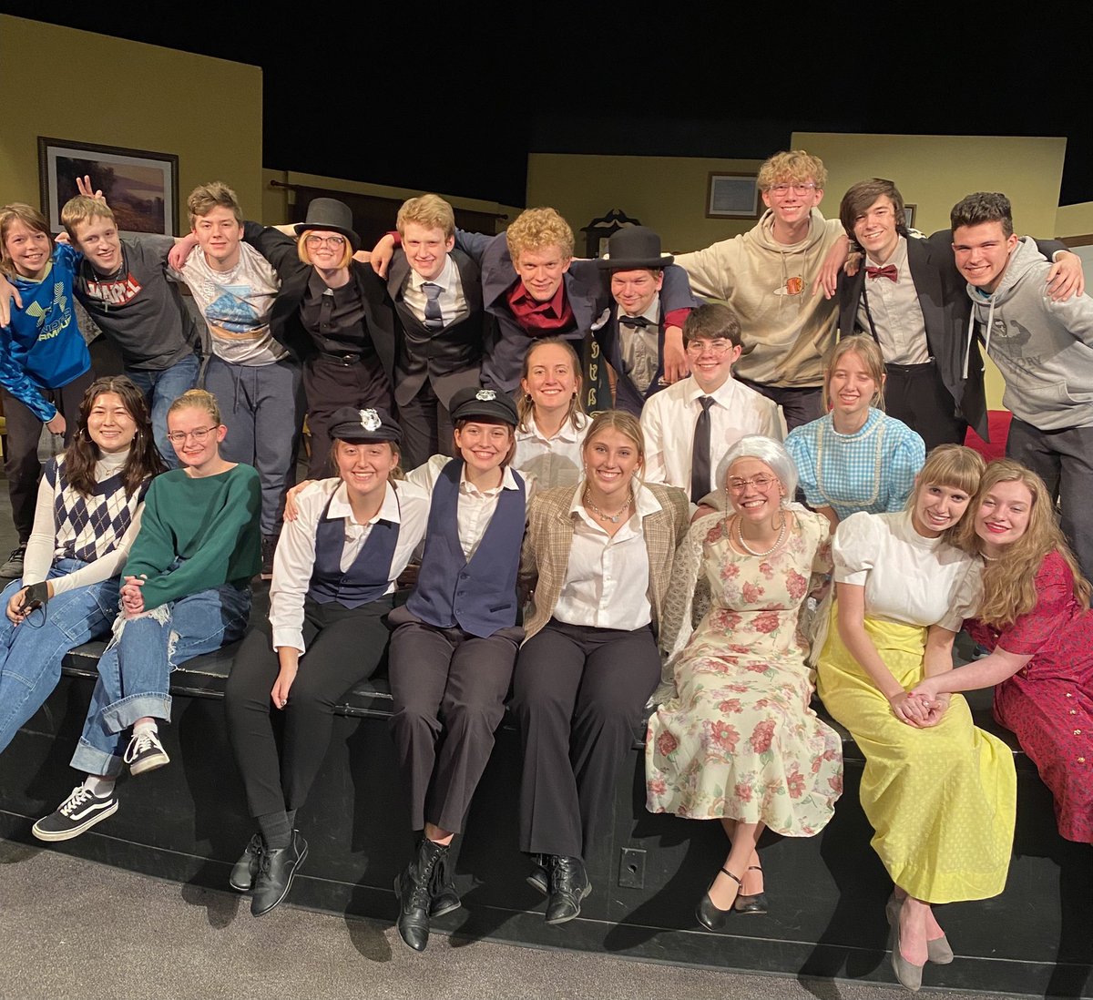 ytowndrama's tweet photo. Come see YHS Drama Club present Arsenic and Old lace on Thursday, Friday, and Saturday at 7 pm! Tickets are $5 at the door. We hope to see you there! https://t.co/1XEqW0JaQx
