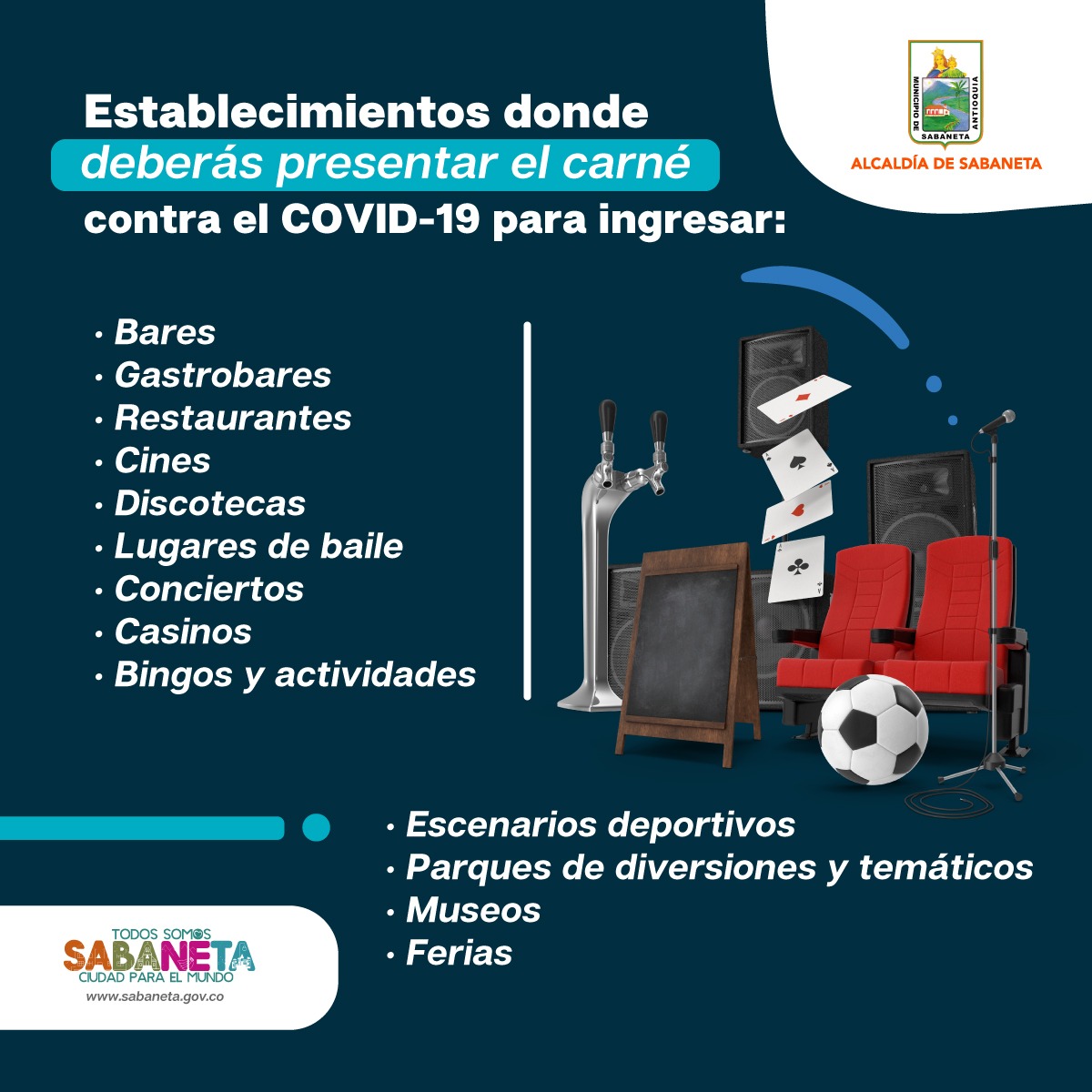 AlcSabaneta's tweet photo. Vacunarse es bueno para ti, ¡es bueno para todos! ✅🙌🏽
⚠️💉 Recuerda: si tienes tu esquema completo, te cuidas tú, cuidas a los demás, aportas positivamente a la salud pública y contribuyes a una reactivación económica segura.

#COVID_19 😷 https://t.co/7rkvTAowQE
