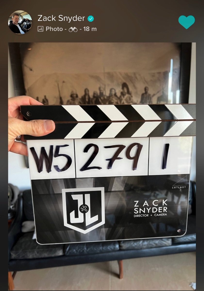 RestoreSnyder's tweet photo. Zack with a new post on Vero!! #RestoreTheSnyderVerse DC FANS WANT ZACK SNYDER https://t.co/O2H9Uq5RNN
