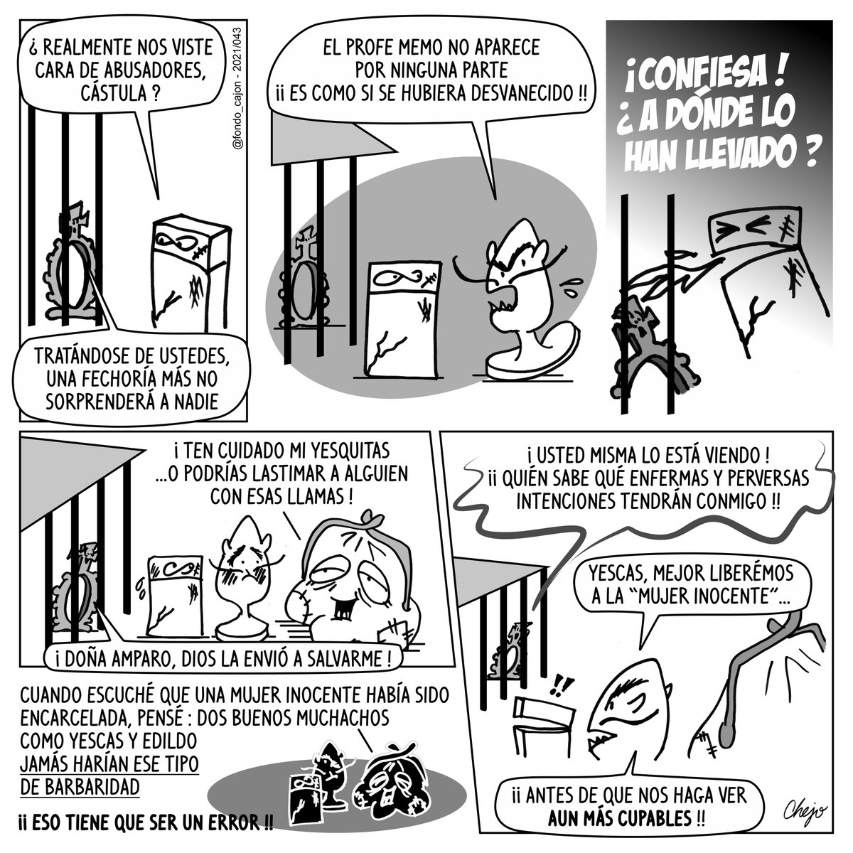 fondo_cajon's tweet photo. #comic #humor #cara_de_abusadores #FECHORIA #ProfeMemo_desvanecido #Amparo #Castula #al_fondodelcajón https://t.co/buJQzhSbut