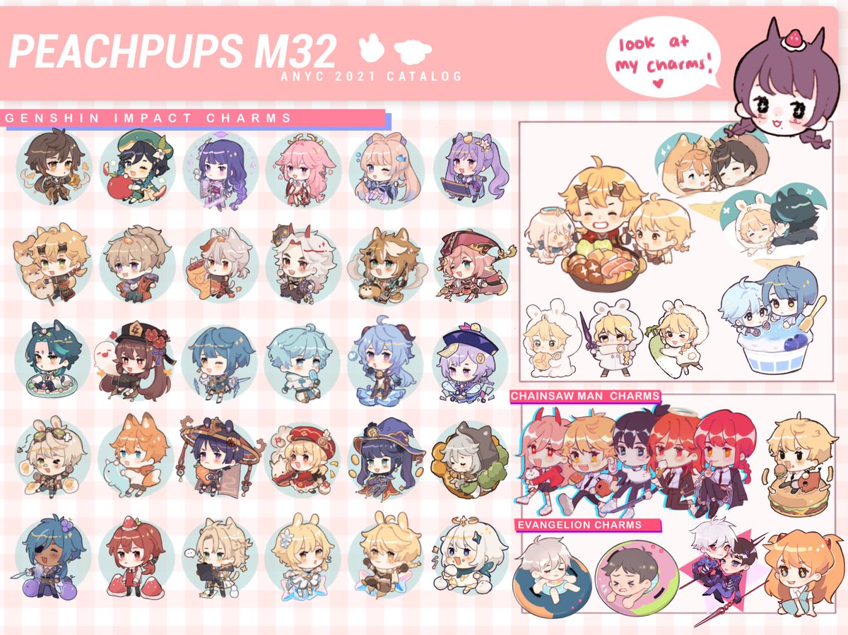 Hiiii~ See you at ANYC this weekend!  (Nov 19-21) I'll be tabling @pupchans !! :3c 💕 here is peek of what I'll be having TT please come visit us at M32 and say hi !! 