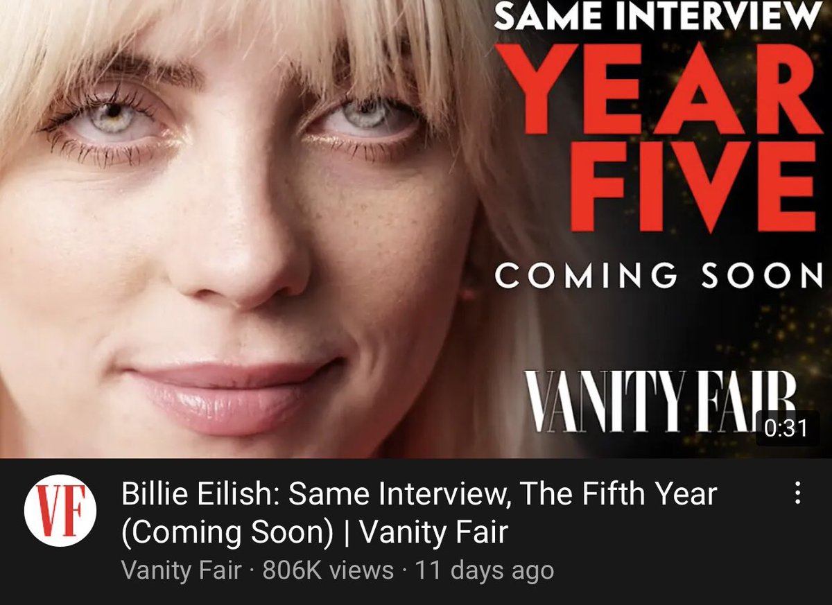 dobadthings2you's tweet photo. okay billie it has been a month since october 18th, we’re getting impatient. 
where. is. our. vanity. fair. interview. https://t.co/pZoB4e1IRw