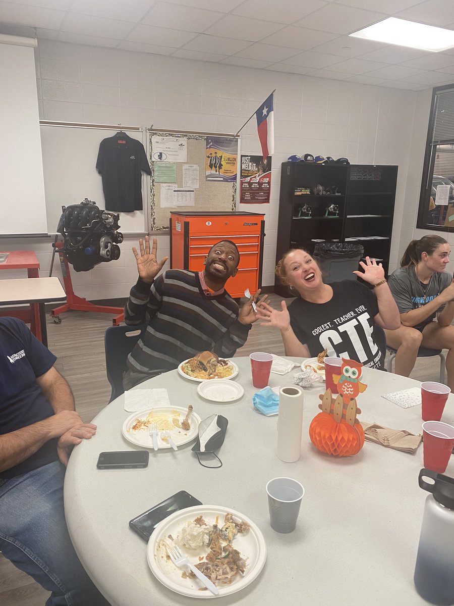 lauraabel's tweet photo. KHS CTE &amp; Friends luncheon was today and we gobbled until we wobbled. Great food and great friends. Thank you Brett Jolly for being a fabulous host. @HumbleISD_KHS @HumbleISD_CTE https://t.co/XfkKbN9FSX