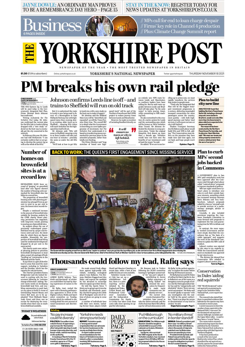 JayMitchinson's tweet photo. Yorkshire shunted into the slow lane https://t.co/p6xI6oFPvO