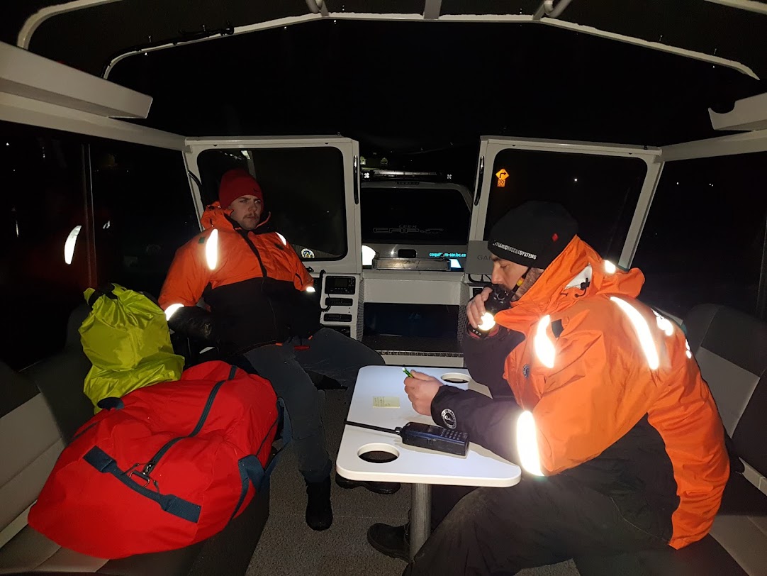 CoquitlamSAR's tweet photo. Some photos from our marine team who assisted last night near Abbotsford. 

Our new boat, Coquitlam 3, was deployed. One of the design principles we used was a shallow hull which makes it suitable for flood responses like this. https://t.co/v79GdicWSQ