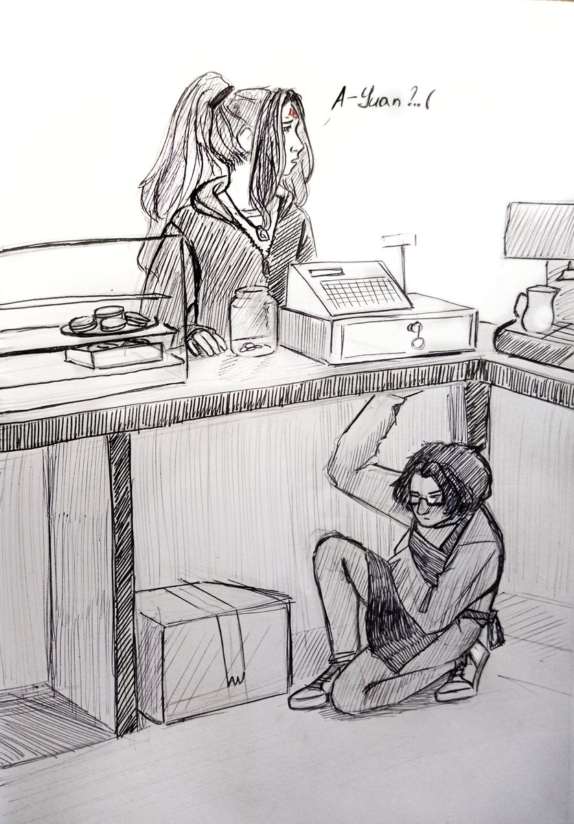 Alex_Lunarq's tweet photo. Day 4: coffee shop
After a half of the challenge I've found out about its existence....
And why do I learn everything so late?...

#bingyuanweek2021 #bingyuan
#svsss
#ScumVillainsSelfSavingSystem https://t.co/Ka1sWx3bvq