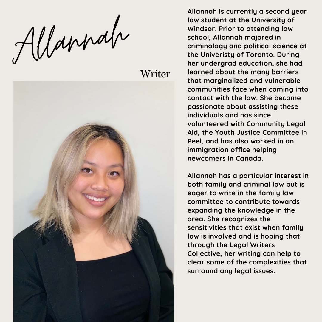 Law_Collective's tweet photo. We’re thrilled to find like-minded students from law schools across the country who share our passion for #a2j. Click to learn more about the rest of our Family Law department, which is made up of students from @queensulaw, @windsorlaw, @OsgoodeNews &amp; @LawLakehead. https://t.co/HE0L6ORKWt
