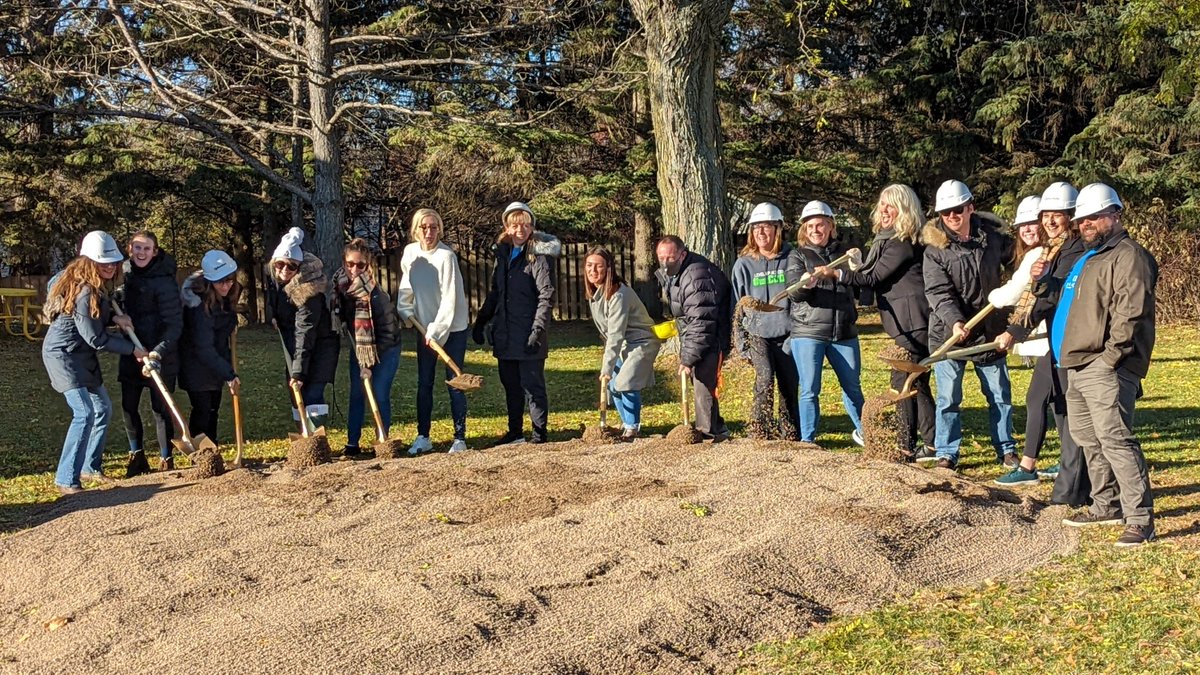 mdandelet's tweet photo. We will forever remember November 17, 2021 as Level Up Academy's groundbreaking day - a new chapter in the life of our young school!  LUA students - this new building is for you! 
 #weCODE #LUA #TEAMLUA https://t.co/0vX8NQ9mKh