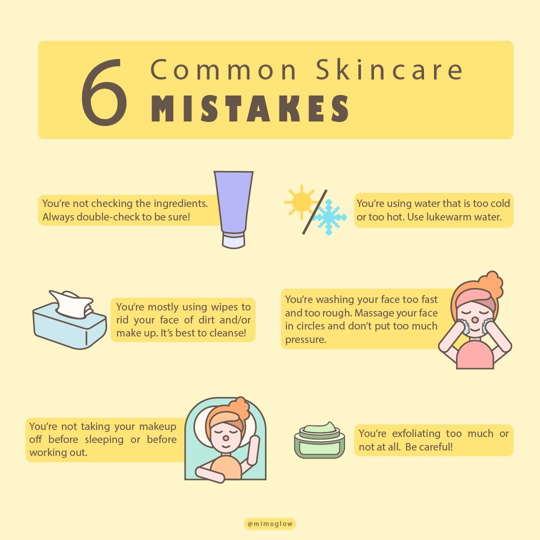 Mimoglow's tweet photo. Remember to avoid these common skincare if you want that clear and glowy skin, girl! ⚠️⁠ https://t.co/3RQIbxZ2Zu