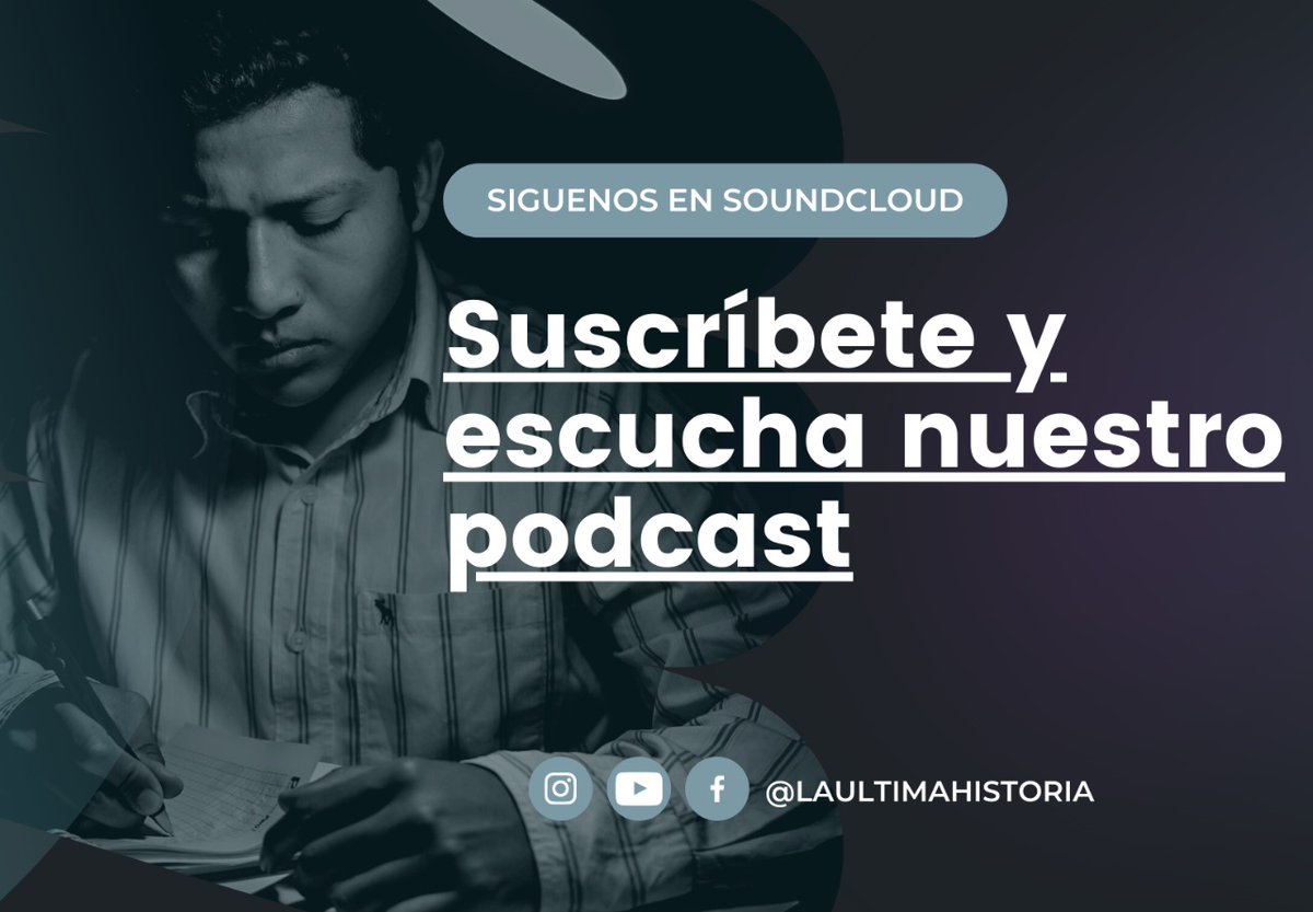 HistoriaUltima's tweet photo. #Podcast #Historia 🕵📻

¡Estamos en Soundcolud! César nos narra los momentos más difíciles que atravesó tras la desaparición de su amada. Acompáñanos en su travesía por superar su perdida.

#LaUltimaHistoria #Transmedia #Transmedia2021

Escúchanos aquí 📻 https://t.co/MfG9ADpqOf https://t.co/1DYxD7ZFLm