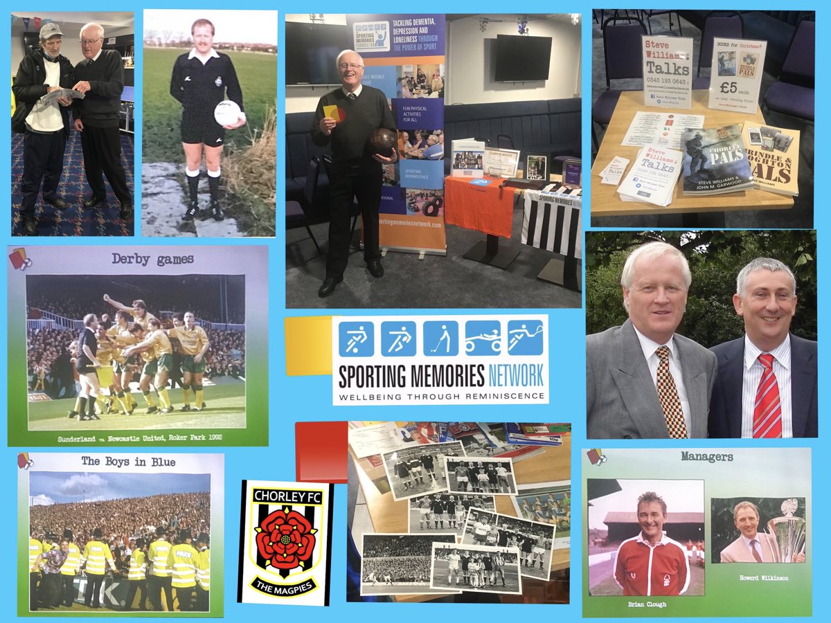 iw1963's tweet photo. Well what a wonderful afternoon ⁦@ChorleyFCCF⁩ ⁦@SportsMemNet⁩ gathering. ⁦@SteveWtalks⁩ delivered an absolutely brilliant fun and informative session on everything from Football Lge referee to  local historian knowledge. Could have listened for hours. https://t.co/ZzCQChXSKx