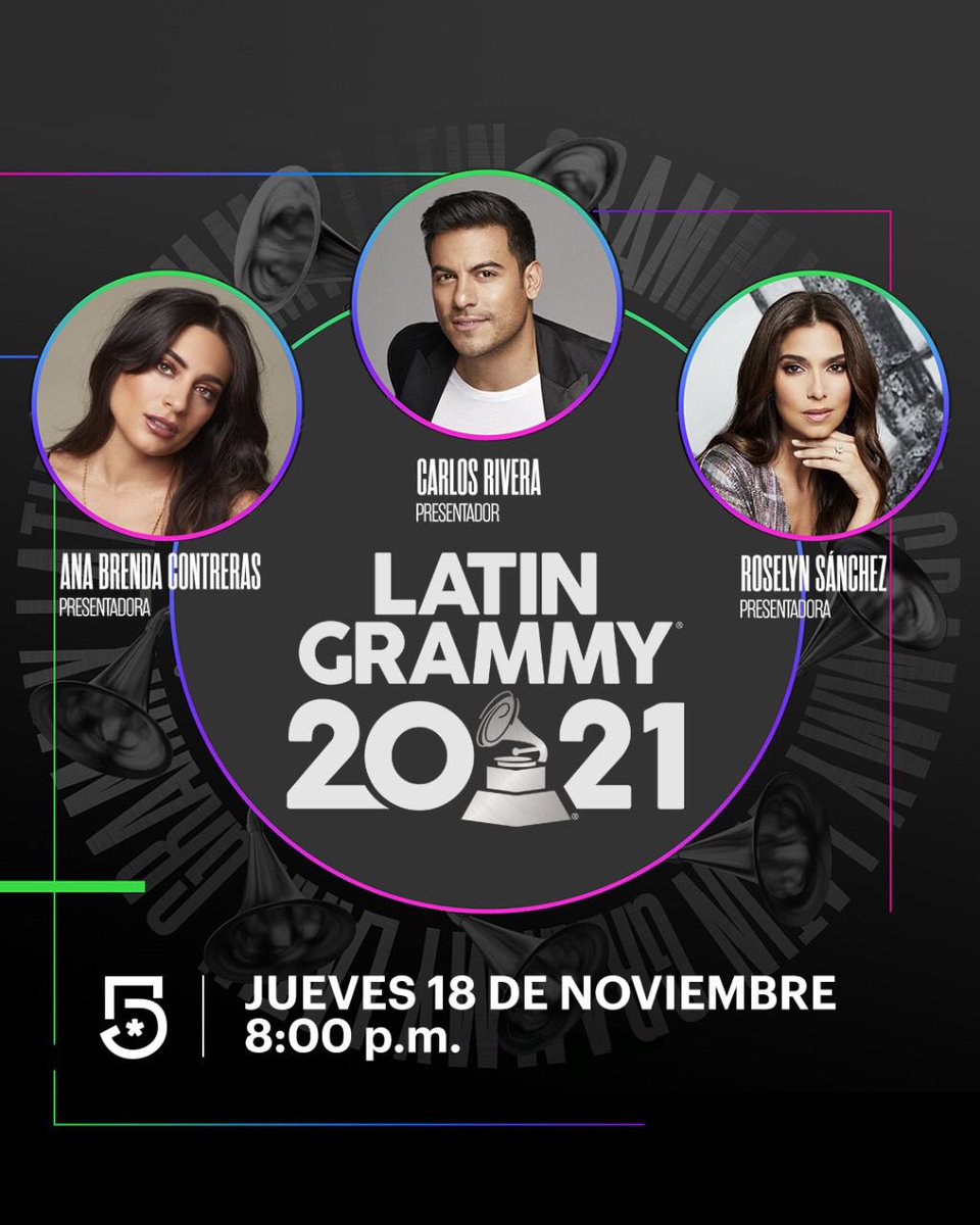 Los premios más importantes de la música de habla hispana tendrá a las figuras más representativas del último año¡No dejes de verlos!#LATINGRAMMYENC5 <a href="/MiCanal5/">El 5</a>