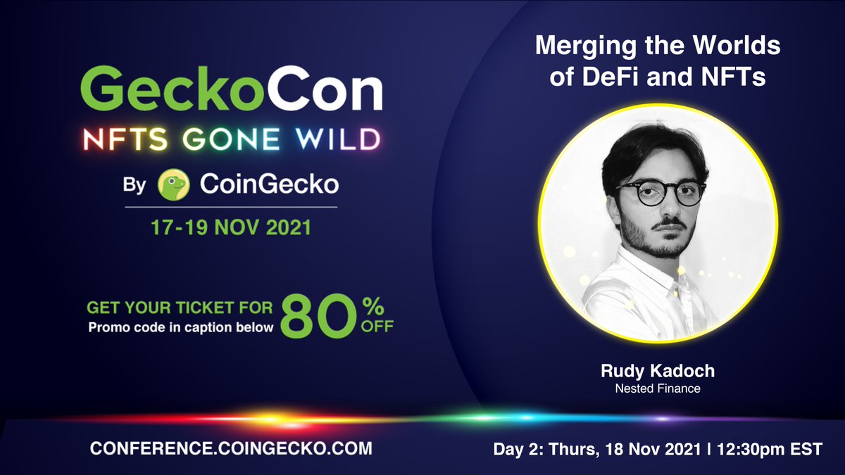 massdotmoney's tweet photo. Our founder @RudyKadoch will be participating in a session tomorrow, 11/18, at 12:30PM-1:15PM EST on "Merging the Worlds of DeFi and NFTs"
@Coingecko's #GeckoCon! 

Don't miss it 🔥 

NFTs also have the ability to empower financial products, they aren't only about JPEGs 👀 https://t.co/zg7LJfBk8m