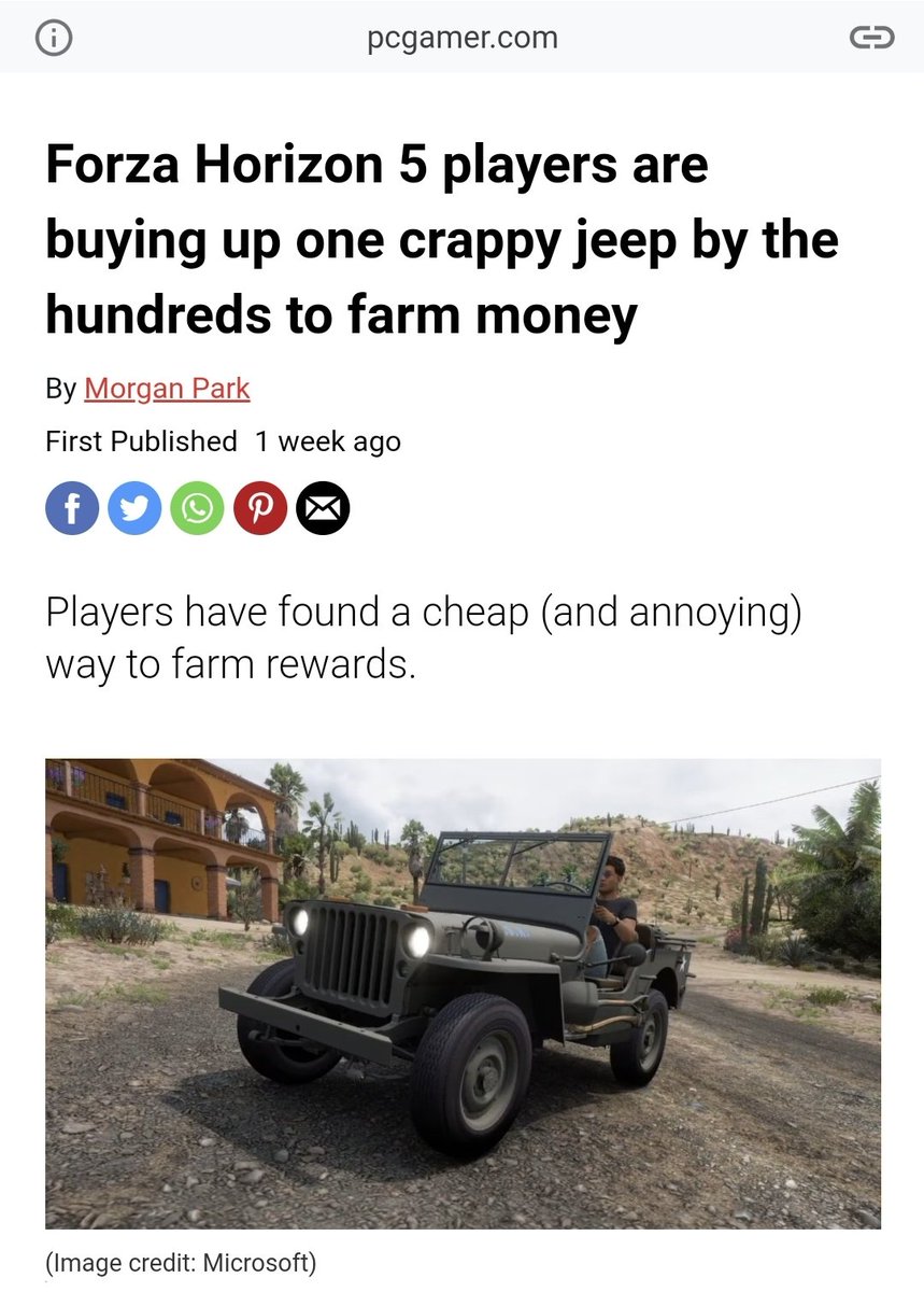 Acornwerx's tweet photo. @MorganRPark Why don't you research the history of the Jeep before you call it crappy. Welcome to the real world Jackass. @pcgamer https://t.co/PnPJA1wvAQ