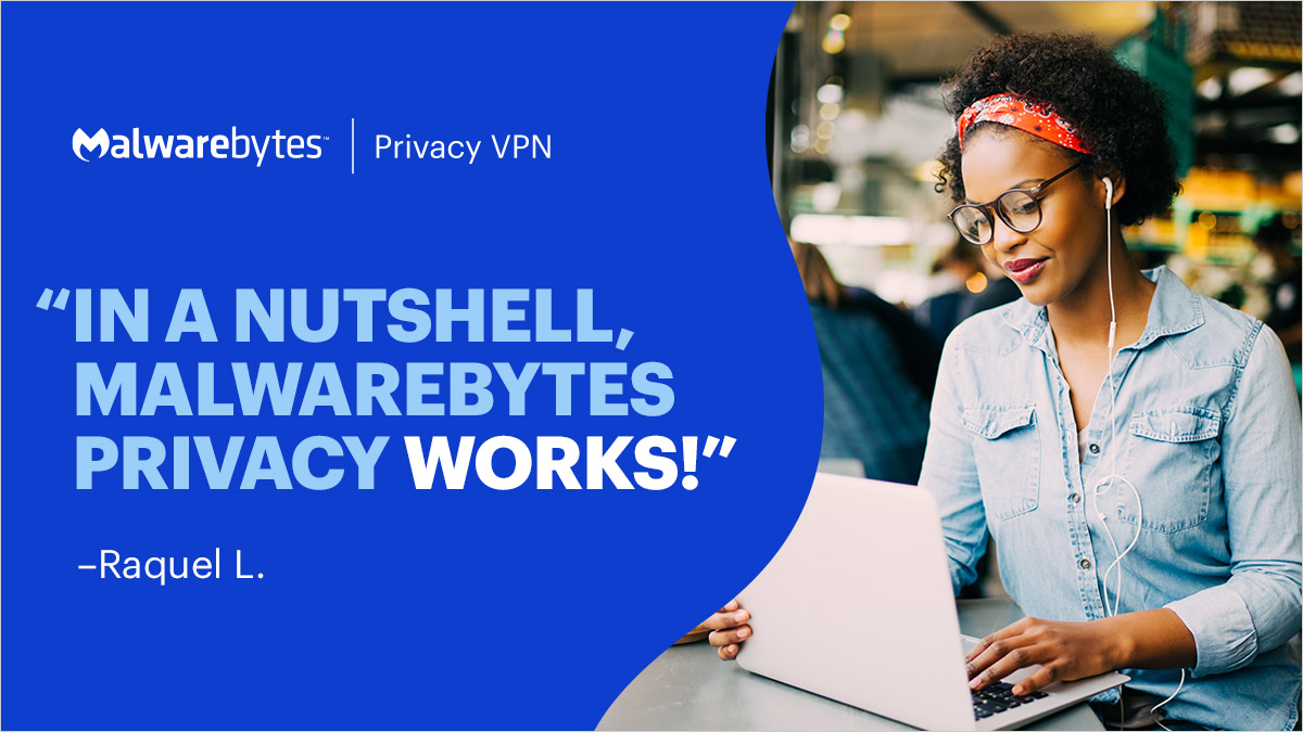 Malwarebytes's tweet photo. #MWBLove: "In a nutshell, #MalwarebytesPrivacy WORKS! I have tried MANY #VPN's and none have come close to this one. There is no turning back for me." -Raquel L. #WinWednesday
π€³π¨βπ» π©βπ» Ready to get started? Try our free 7-day trial now: https://t.co/wylT76Z2zE https://t.co/i02F7fU3KK