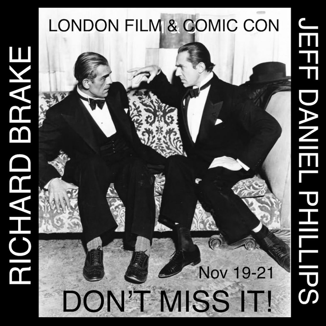 JeffDanPhillips's tweet photo. BE THERE & BE SCARE-Y! ๐ฆ
Nov 19-21 Mad๐ฌ๐งโค๏ธ
#RichardBrake #JeffDanielPhillips
#agentsofshield #bingohell #westworld #gameofthrones #thegifted #mandalorian #batmanbegins #robzombiefilms #THEMUNSTERS! @Showmasters ๐๐คโ ๏ธ https://t.co/A7qw9Khczi