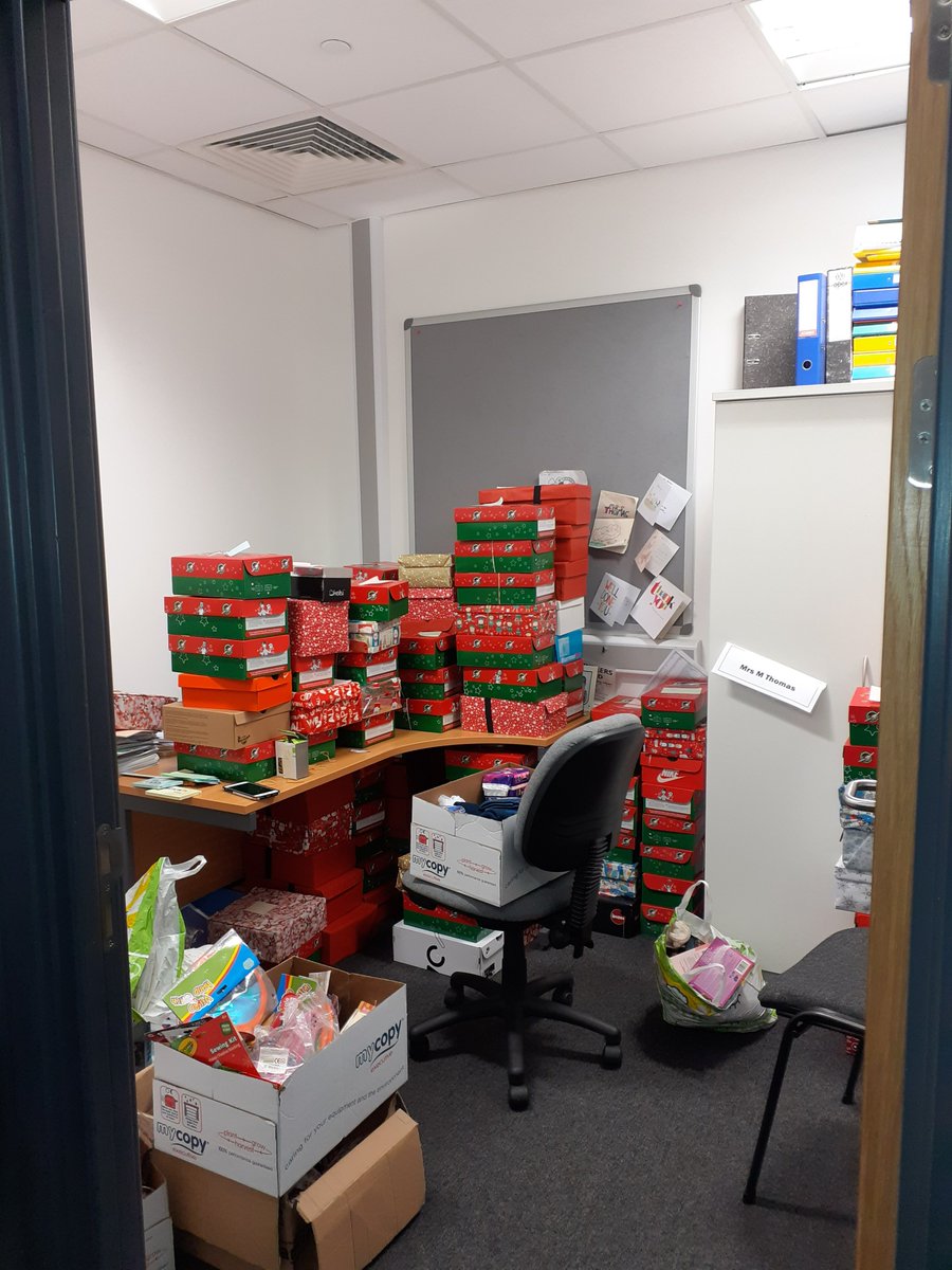 Year 10 students worked hard after school to prepare the gifts for the shoebox appeal. We are starting to run out of storage. GREAT!
#shoeboxappeal