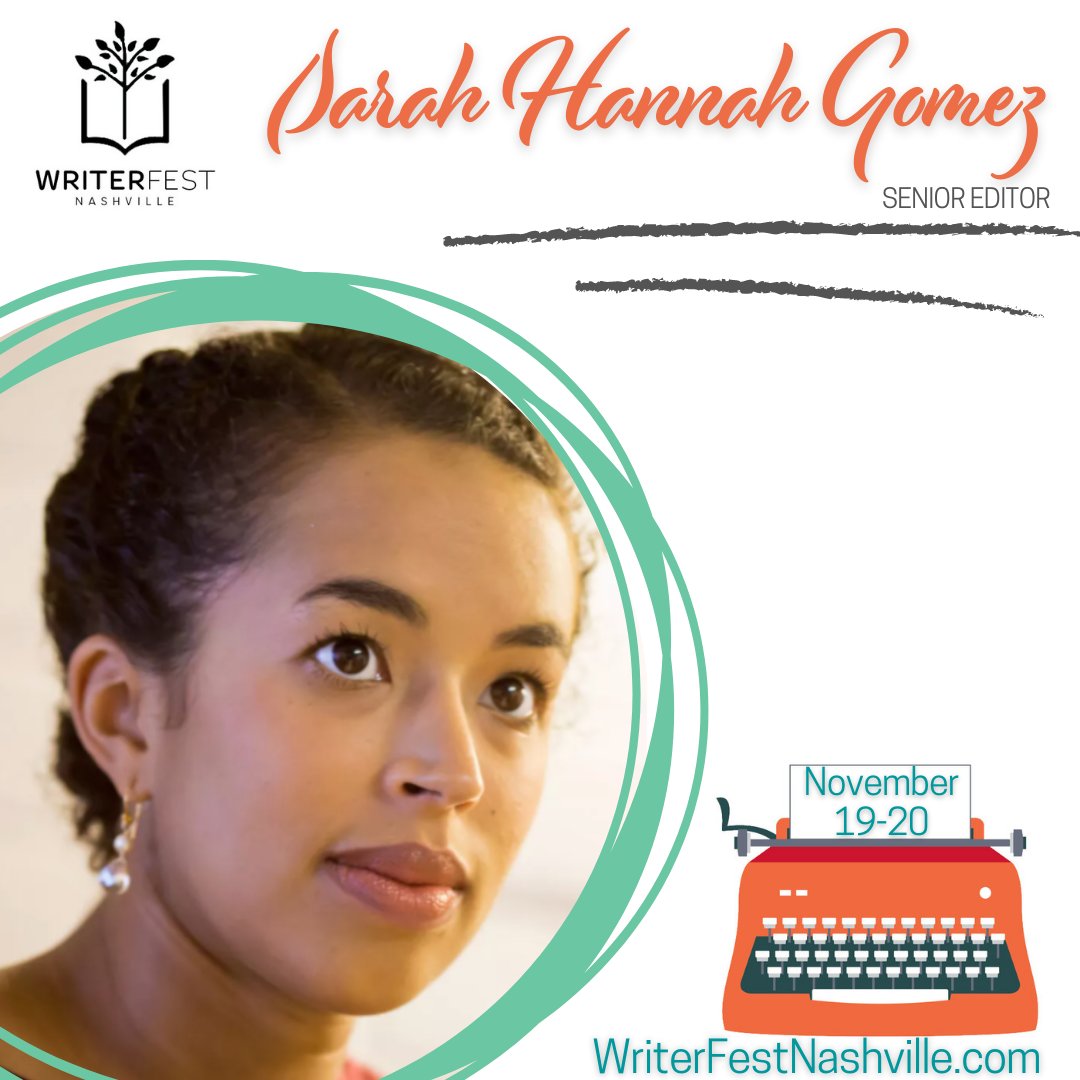 WriterFestNSH's tweet photo. As the publishing industry’s first-ever in-house Senior Editor of Cultural Accuracy Reading Services at Kevin Anderson &amp; Associates, Hannah leads and manages the cultural accuracy reading services. Sarah Hannah Gomez is a panelist on Writing Outside of Your Experience. https://t.co/dg1CcMr5yJ