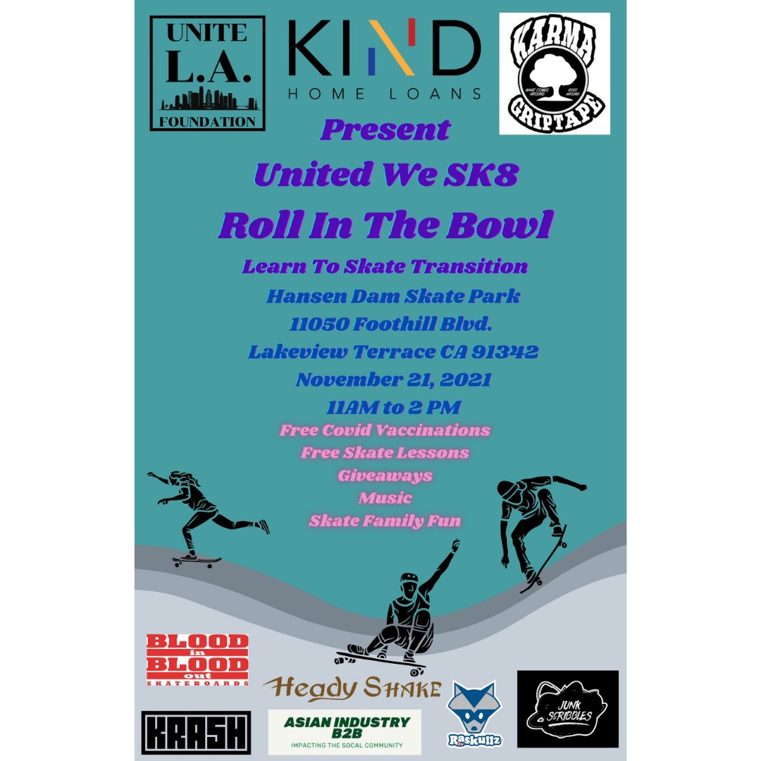 LASchools's tweet photo. Los Angeles Unified Student @Sk8Isabella is getting ready to launch #VAXXnSKATE at #HansenDamSkatepark this Sunday!
🌸Don’t miss out on giveaways &amp; lunch! https://t.co/8flM0m47LJ